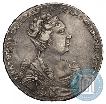 Фото 1 рубль 1726 года  "Московский тип, портрет вправо"