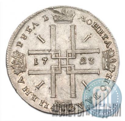 Фото 1 рубль 1723 года  "Портрет в античных доспехах"