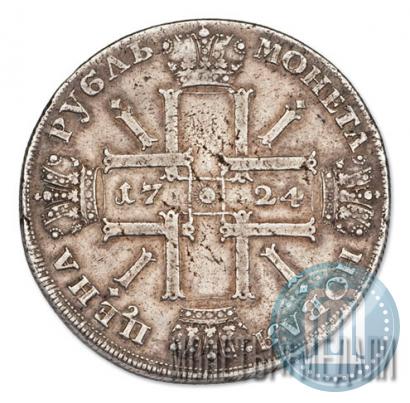 Picture 1 rouble 1724 year СПБ "Sun rouble, portrait in armour"