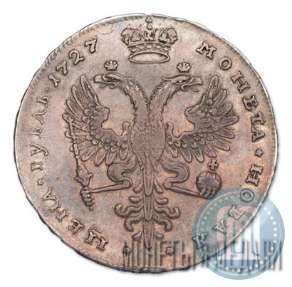 Picture 1 rouble 1727 year  "Moscow type, portrait turned to the right"