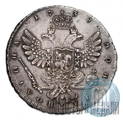 Picture Poltina 1738 year  "Petersburg type"