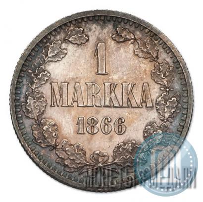 Picture 1 markka 1866 year S 