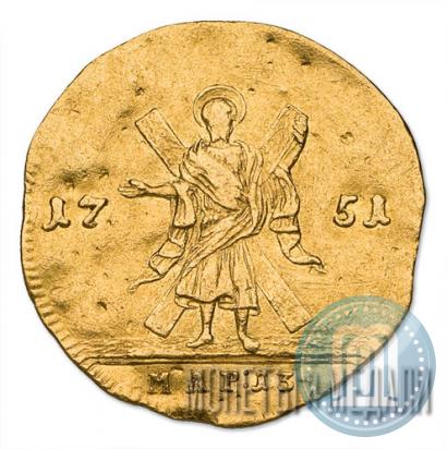Picture 1 ducat 1751 year  "St. Andrew on the reverse"