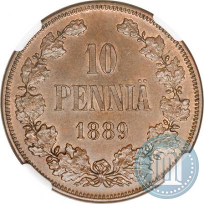 Picture 10 pennia 1889 year  