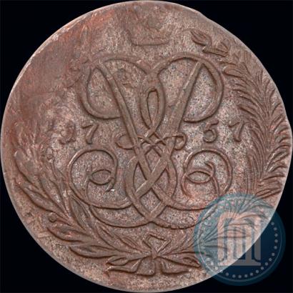 Picture 2 kopecks 1757 year  "Nominal under St. George"