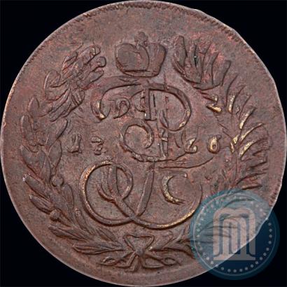 Picture 2 kopecks 1766 year  