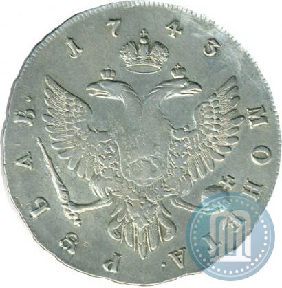 Picture 1 rouble 1743 year ММД 