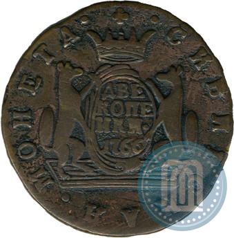 Picture 2 kopecks 1766 year  