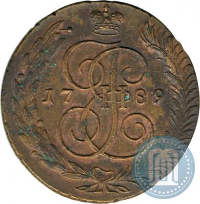 Фото 5 копеек 1789 года АМ 