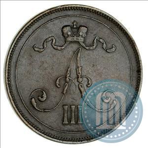 Picture 10 pennia 1889 year  
