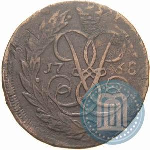 Фото 2 копейки 1758 года  "Номинал над Св. Георгием"