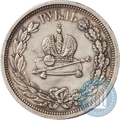 Picture 1 rouble 1883 year ЛШ "On the Coronation of Emperor Alexander III"
