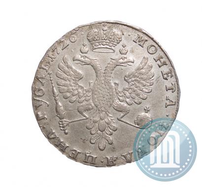 Фото 1 рубль 1726 года  "Московский тип, портрет влево"