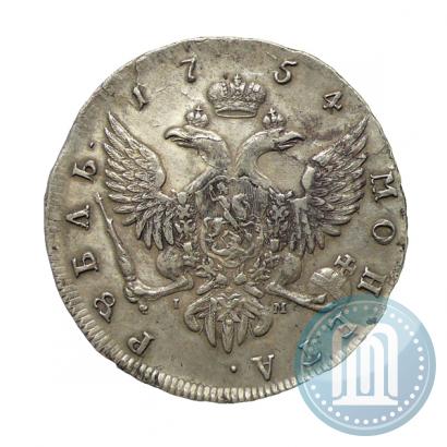 Picture 1 rouble 1754 year СПБ-IМ "Portrait by Benjamin Scott"