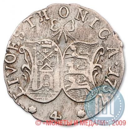 Фото 4 копейки 1757 года  "Ливонез"