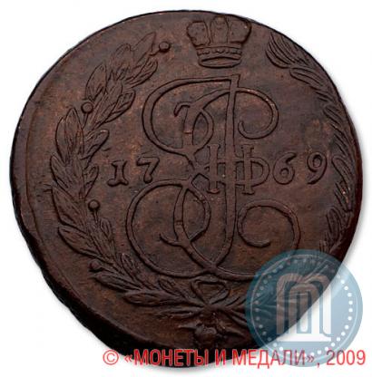 Picture 5 kopecks 1769 year ЕМ 