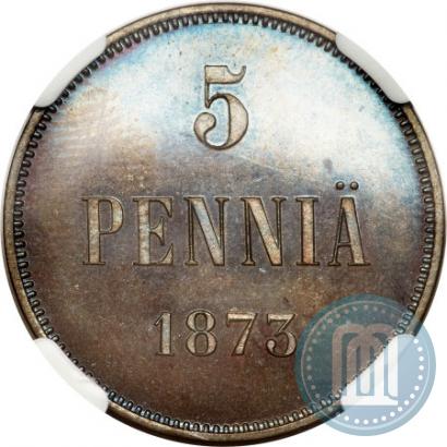 Picture 5 pennia 1873 year  
