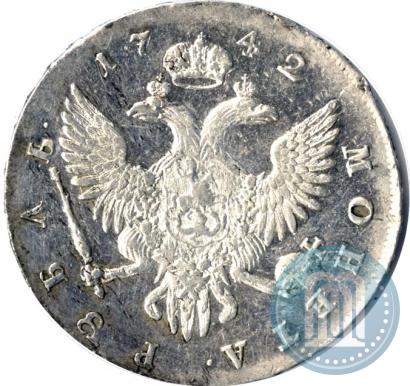 Фото 1 рубль 1742 года СПБ 