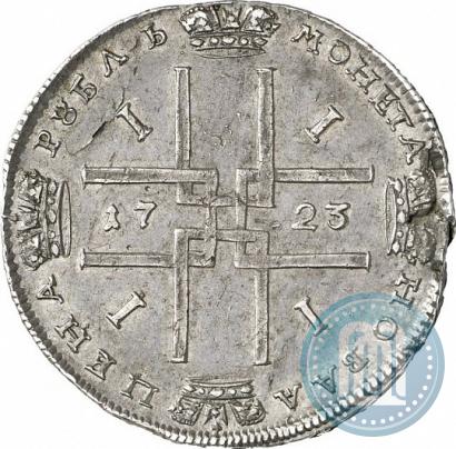 Фото 1 рубль 1723 года  "Портрет в античных доспехах"