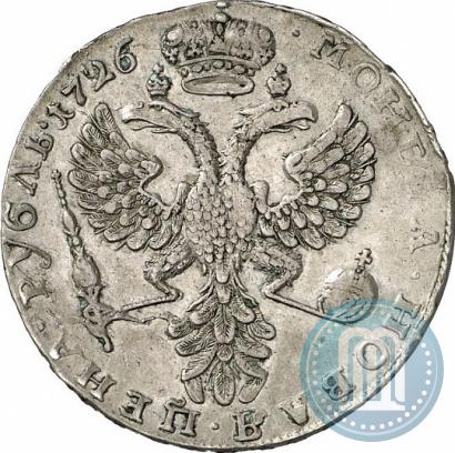 Picture 1 rouble 1726 year  "Moscow type, portrait turned to the left"