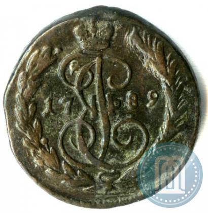 Picture 1 kopeck 1789 year ЕМ 