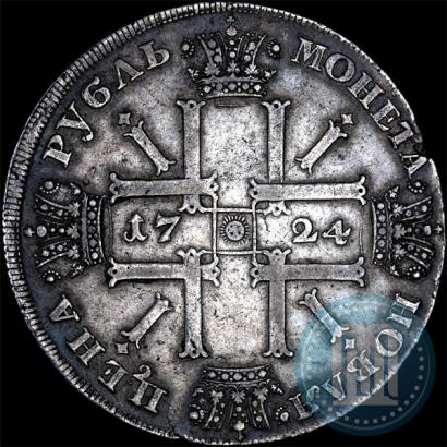 Picture 1 rouble 1724 year СПБ "Sun rouble, portrait in armour"