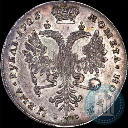 Фото 1 рубль 1726 года  "Московский тип, портрет вправо"