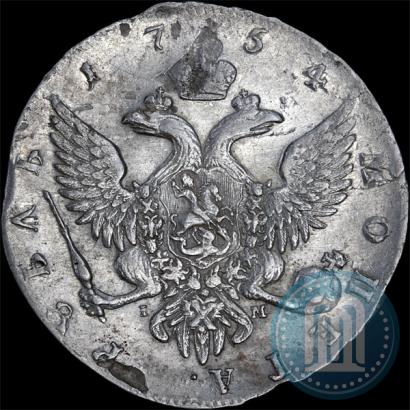 Picture 1 rouble 1754 year СПБ-IМ "Portrait by Benjamin Scott"