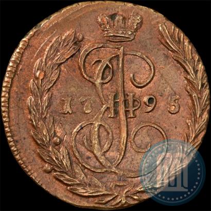 Picture 1 kopeck 1795 year ЕМ 