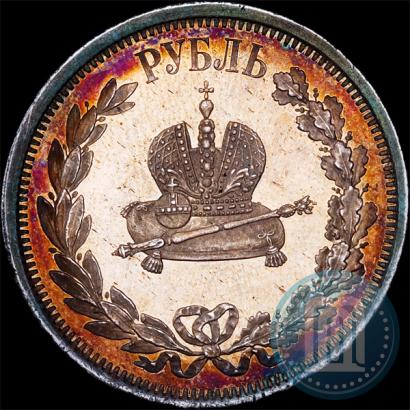 Picture 1 rouble 1883 year ЛШ "On the Coronation of Emperor Alexander III"