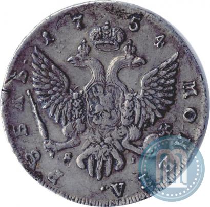 Picture 1 rouble 1754 year СПБ-ЯI "Portrait by Timothy Leeffkien"