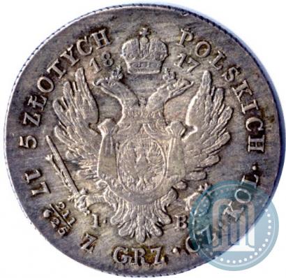 Фото 5 злотых 1817 года IB 
