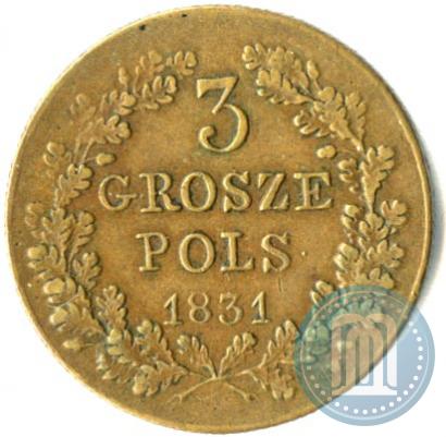 Picture 3 grosze 1831 year KG "Polish uprising"