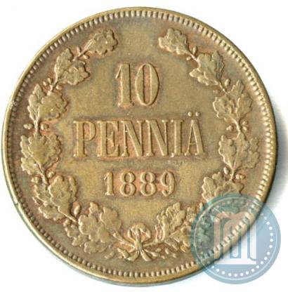 Picture 10 pennia 1889 year  