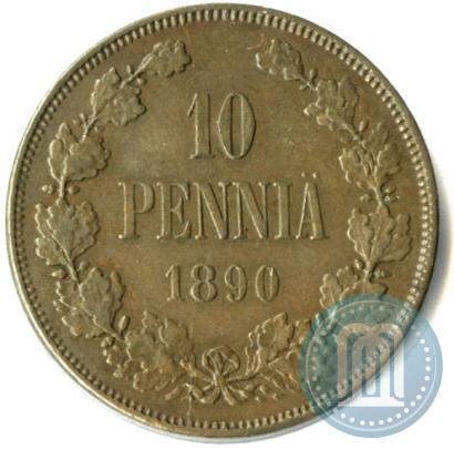 Фото 10 пенни 1890 года  