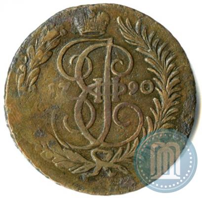 Фото 2 копейки 1790 года АМ 