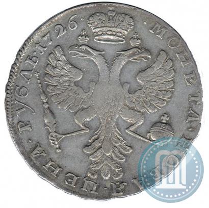 Фото 1 рубль 1726 года  "Московский тип, портрет влево"