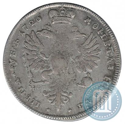 Picture 1 rouble 1726 year СПБ "Petersburg type, portrait turned to the right"
