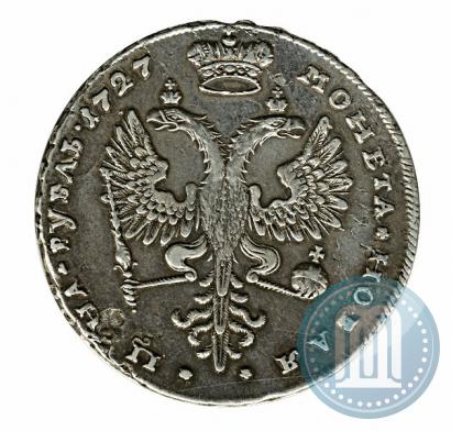 Picture 1 rouble 1727 year  "Moscow type, portrait turned to the right"