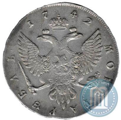 Фото 1 рубль 1742 года ММД 