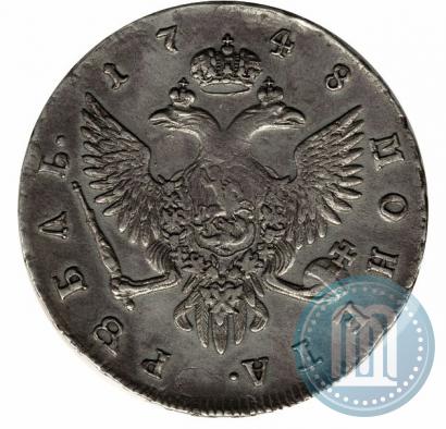 Фото 1 рубль 1748 года СПБ 
