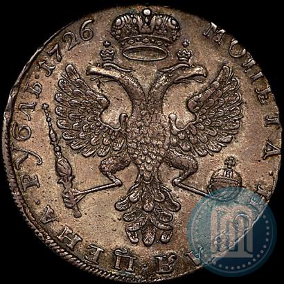 Picture 1 rouble 1726 year  "Moscow type, portrait turned to the left"