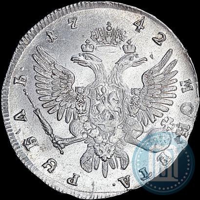 Picture 1 rouble 1742 year ММД 