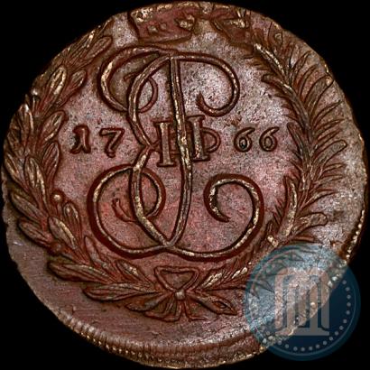Фото 2 копейки 1766 года ММ 