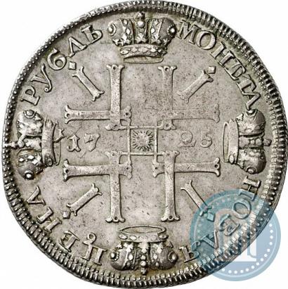 Picture 1 rouble 1725 year СПБ "Sun rouble, portrait in armour"
