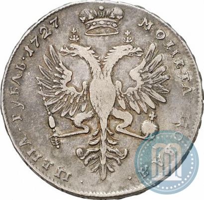 Picture 1 rouble 1727 year  "Moscow type, portrait turned to the right"