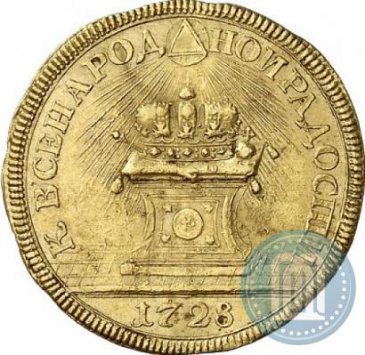 Picture Token Coin 1728 year  "Coronation of the Emperor Peter II"