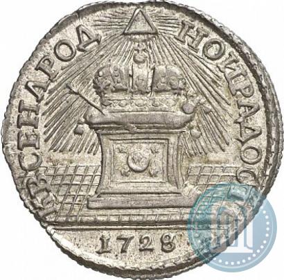 Picture Token Coin 1728 year  "Coronation of the Emperor Peter II"