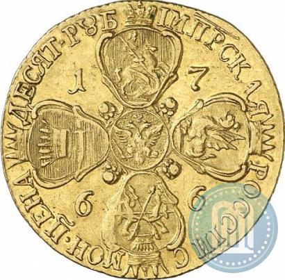 Picture 10 roubles 1766 year СПБ 