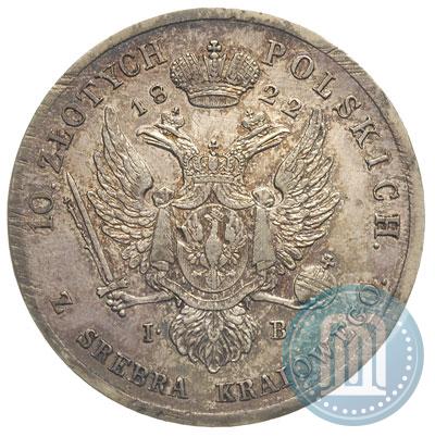 Picture 10 złotych 1822 year IB 